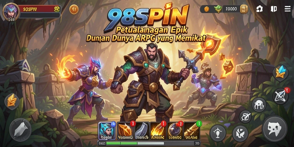 Tampilan permainan ARPG yang menegangkan di 98SPIN.