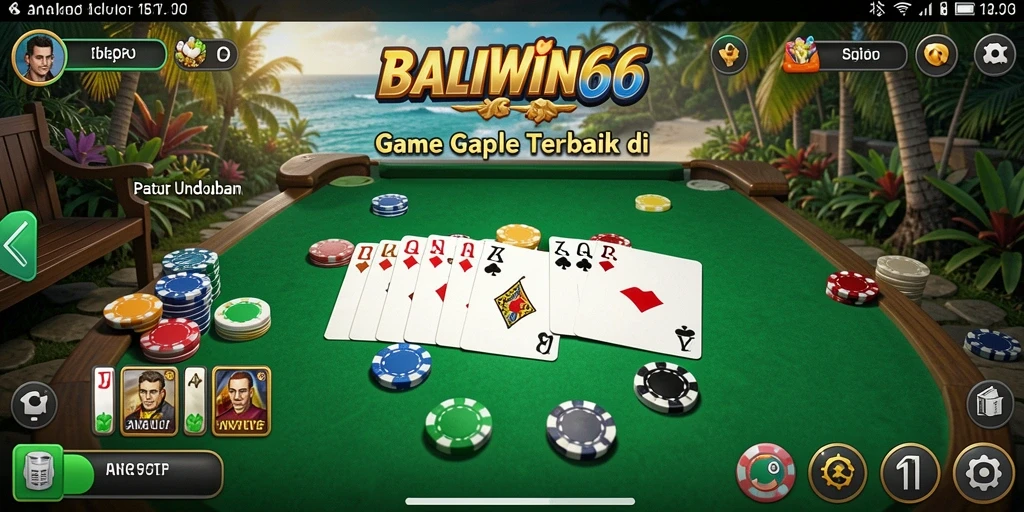 Tampilan gameplay seru dalam permainan Gaple BALIWIN66.
