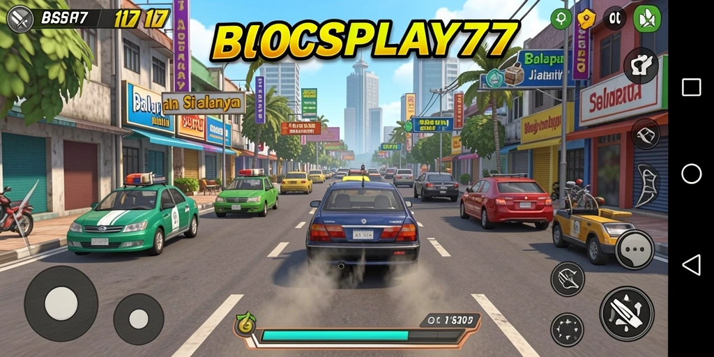 Tampilan gameplay Racing BOSPLAY77 yang seru dan menegangkan.