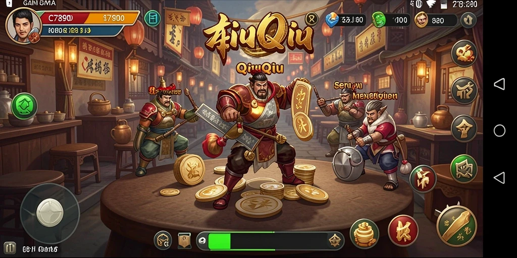 Screenshot utama C7890 menampilkan gameplay seru dari permainan QiuQiu.