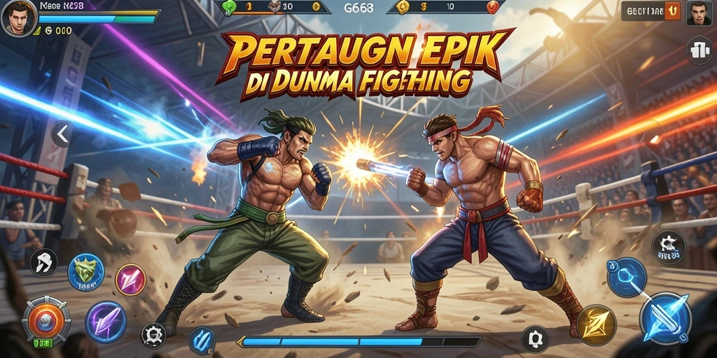 Gameplay G668 memperlihatkan pertarungan yang intens dan karakter khas.