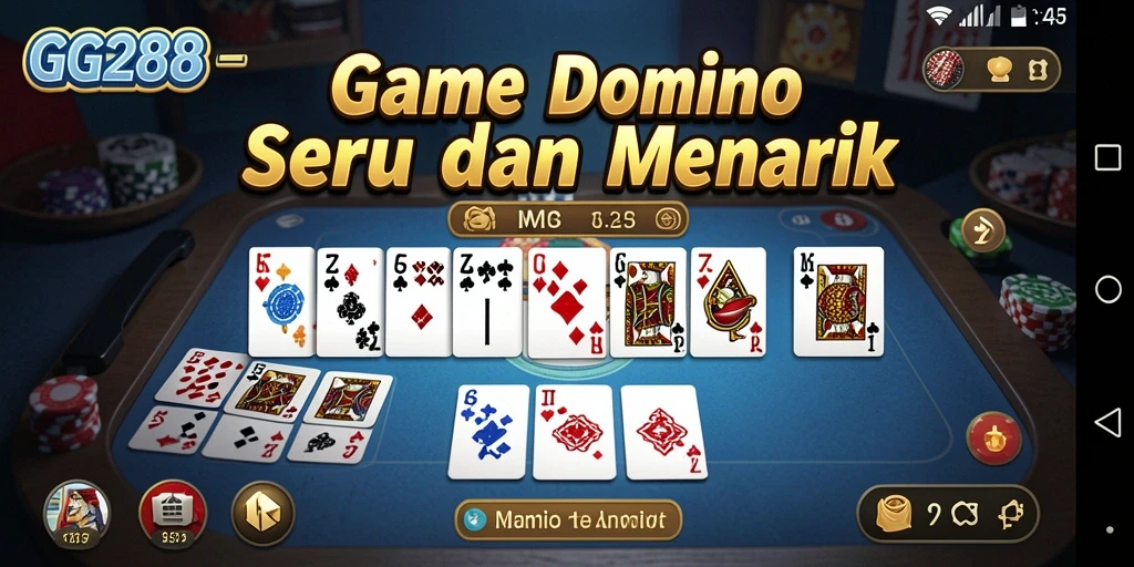 Tampilan gameplay domino yang menarik dan interaktif.