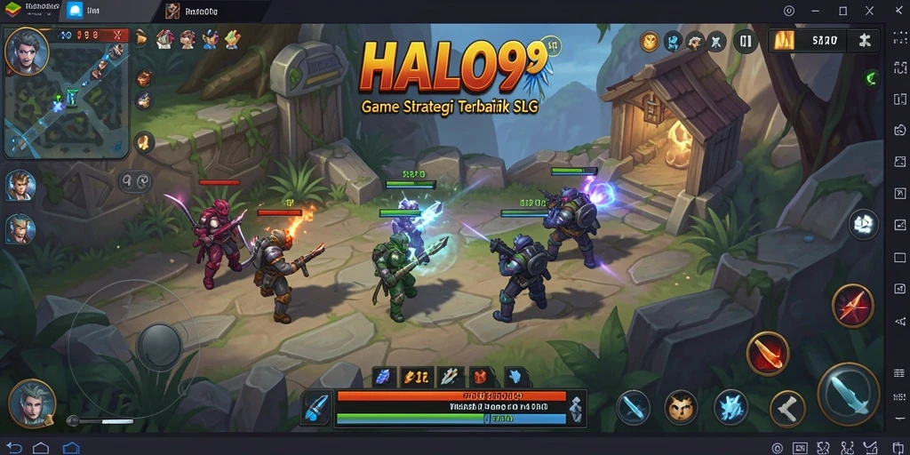 Tampilan menarik dari gameplay strategis HALO99.