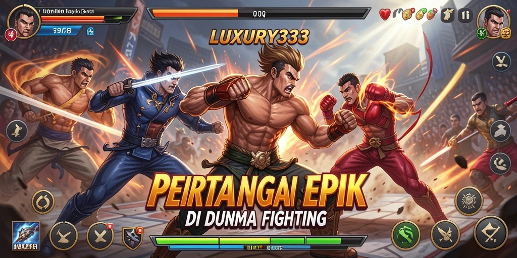 Tampilan gameplay pertarungan seru di LUXURY333.