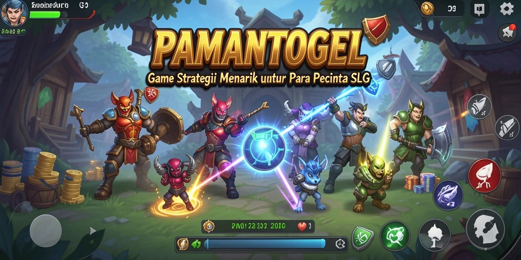 Screenshot menggambarkan pertempuran strategis dalam PAMANTOGEL.