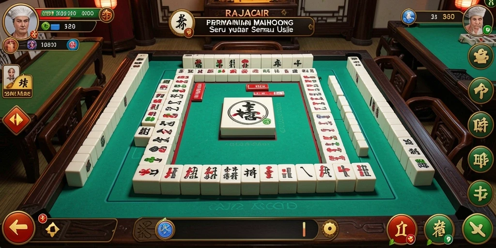 Screenshot utama RAJACAIR menampilkan gameplay Mahjong yang menantang.